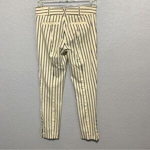 Anthropologie The Essential Slim Stripe Button Detail Pants